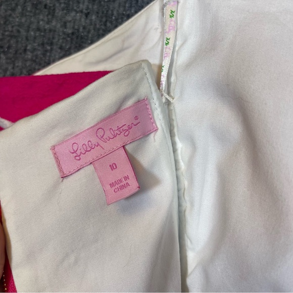 Lilly Pulitzer Fuchsia Strapless Dress with White Accents - Picture 11 of 11